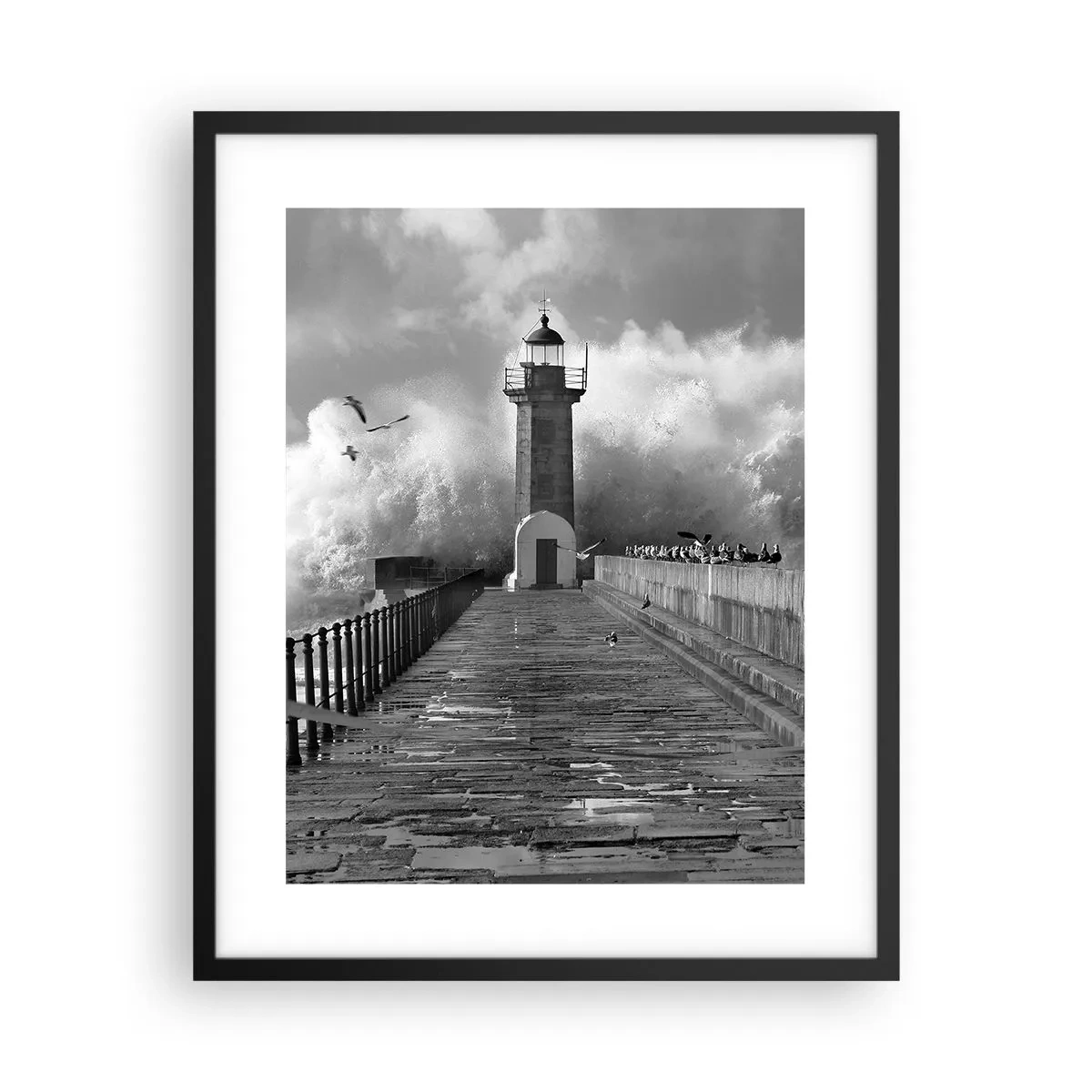 Pôster com moldura preta - Destemida - 40x50 cm