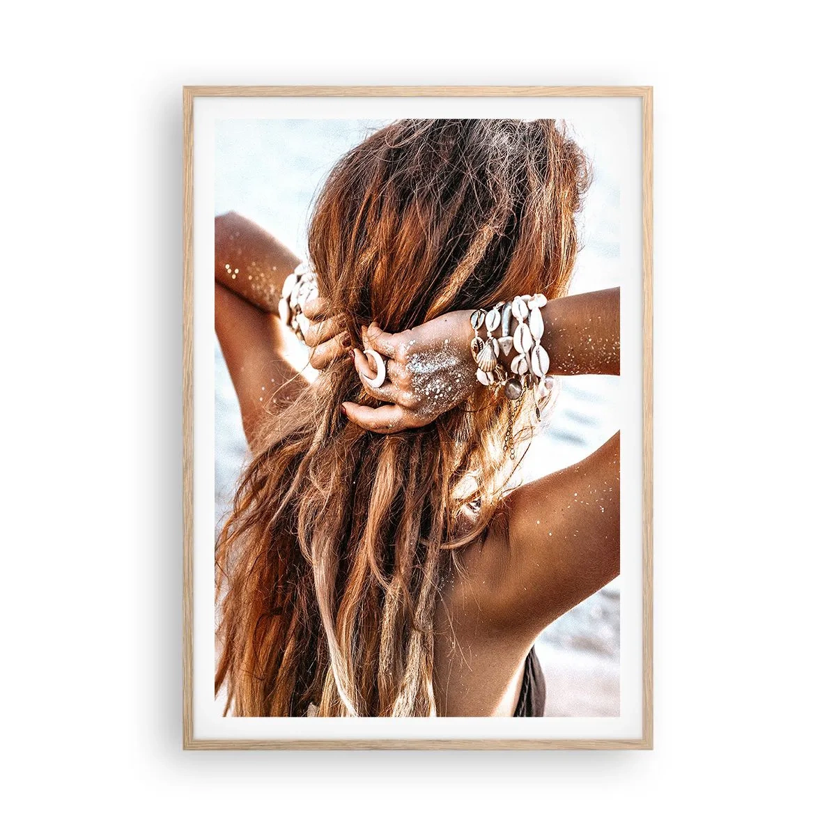 Pôster com moldura de carvalho claro - Irmã da água e do sol - 70x100 cm