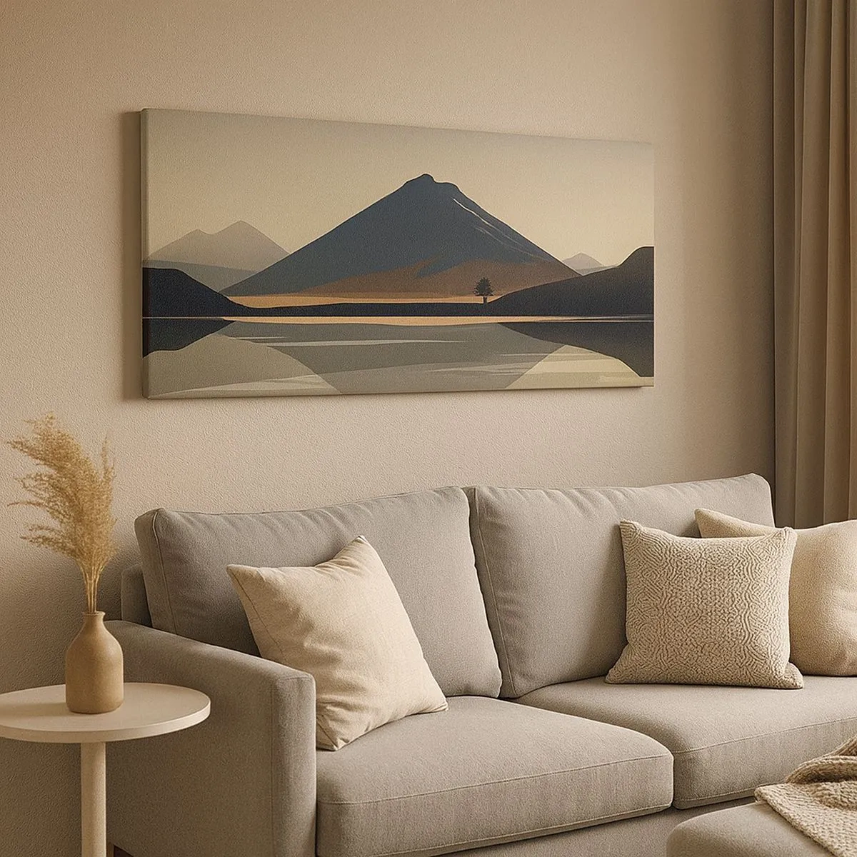 Quadro em tela - Reflexo de espelho - 100x40 cm