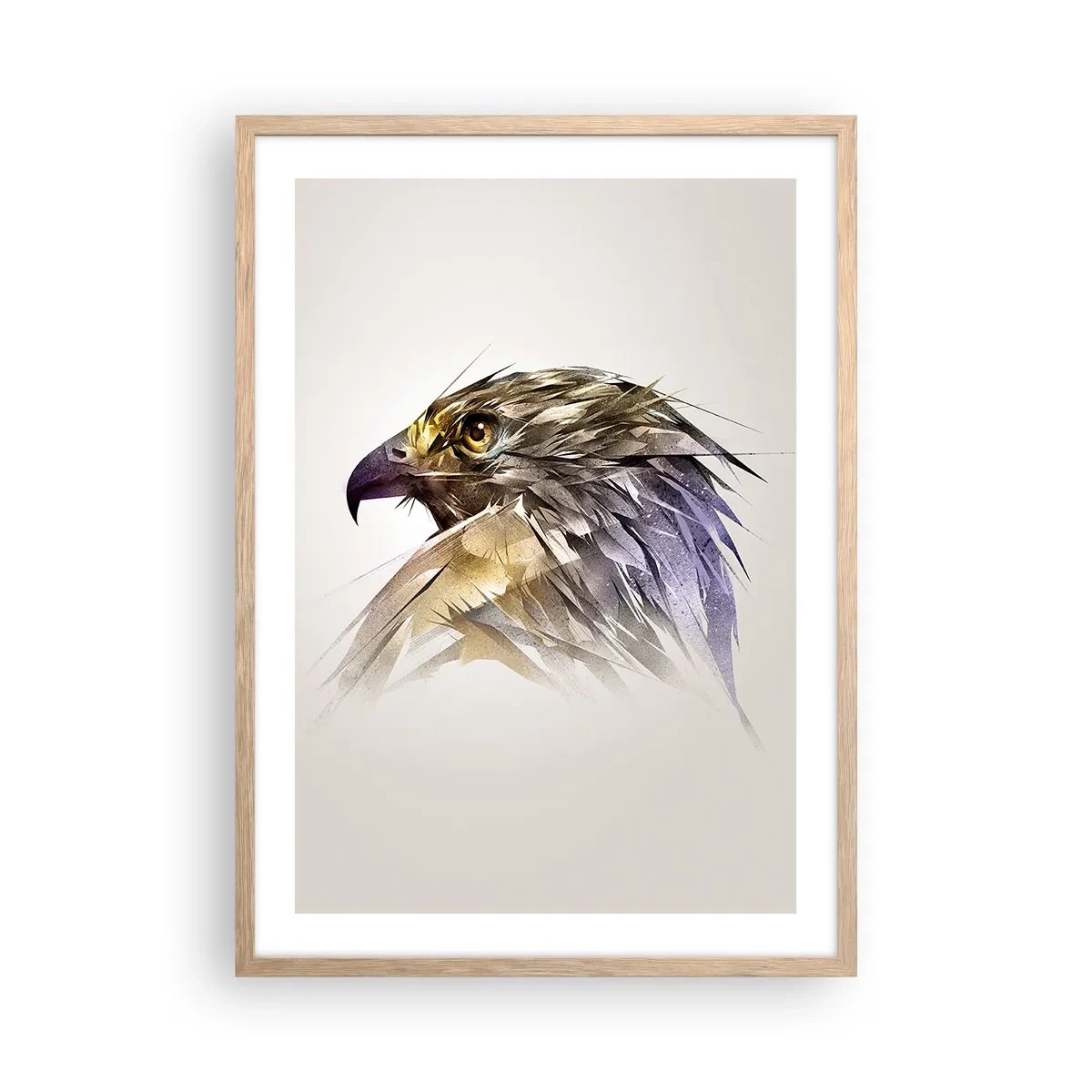 Pôster com moldura de carvalho claro - Retrato de um guerreiro - 50x70 cm