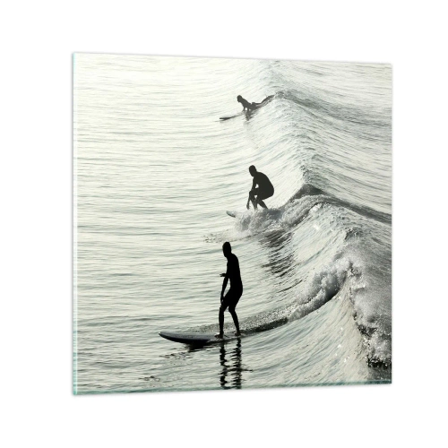 Quadro em vidro - Para conhecer a onda - 70x70 cm