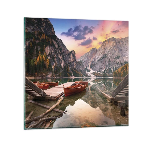 Quadro em vidro - A promessa do dia - 50x50 cm