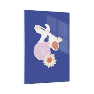 Quadro em vidro - Composição de flores e botões - 70x100 cm