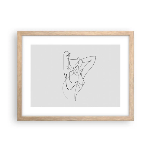 Pôster com moldura de carvalho claro - Que tipo de pessoa é realmente... - 40x30 cm