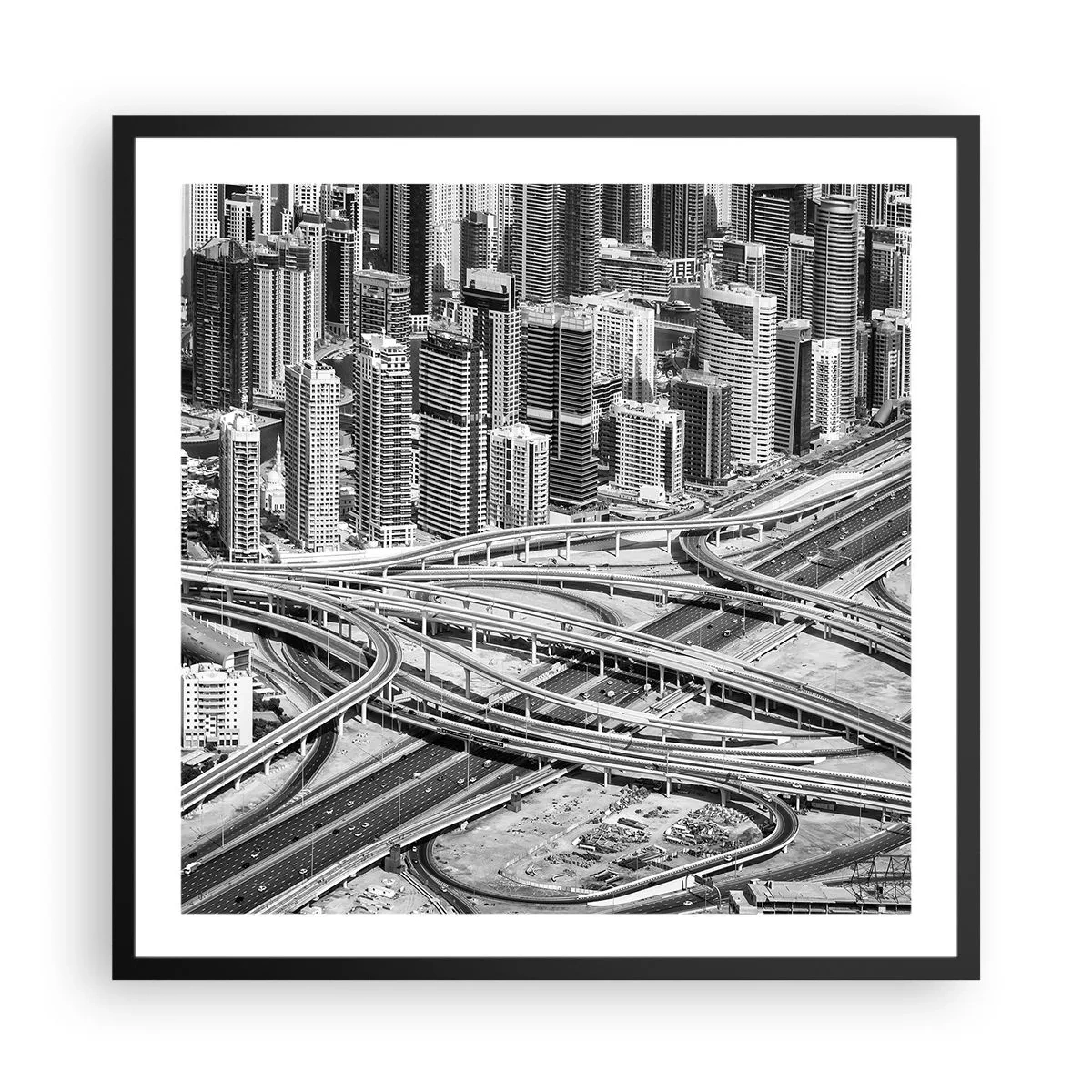 Pôster com moldura preta - Dubai – uma cidade impossível - 60x60 cm