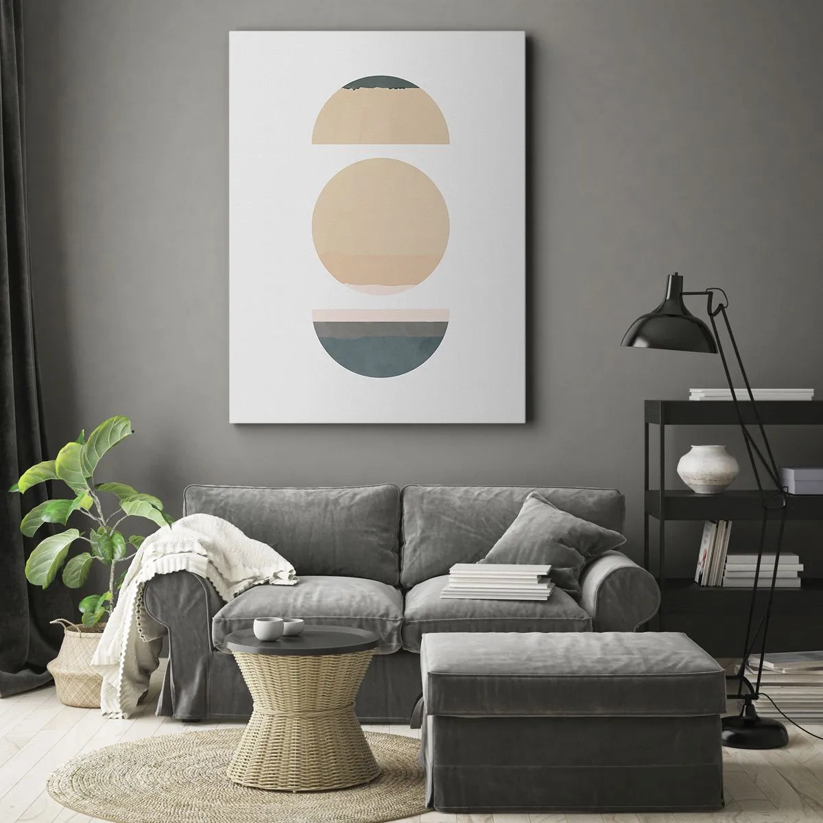 Quadro em tela - Círculo entre círculos - 80x120 cm