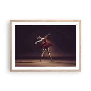 Pôster com moldura de carvalho claro - Prima ballerina - 70x50 cm