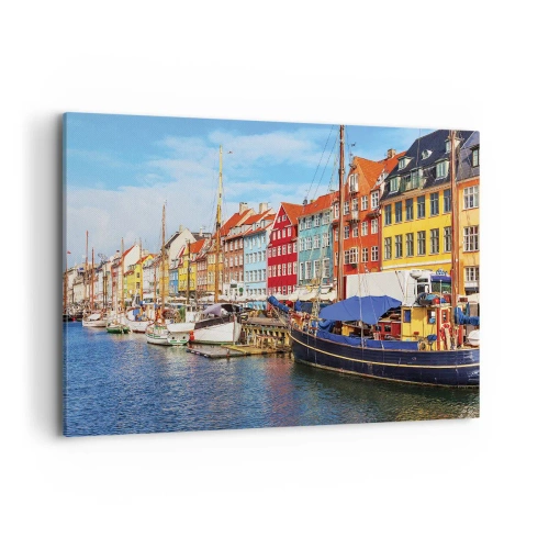 Quadro em tela - Orla alegre  - 100x70 cm