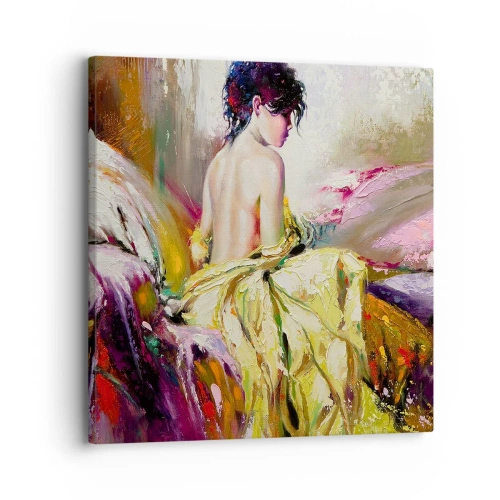 Quadro em tela - Entre a boca e a borda do copo - 30x30 cm