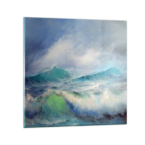 Quadro em vidro - O vento uivava triunfalmente… - 50x50 cm