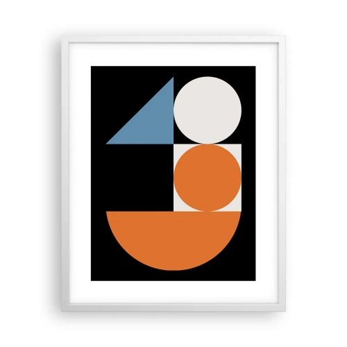 Pôster em moldura branca - Disposição das figuras - 40x50 cm