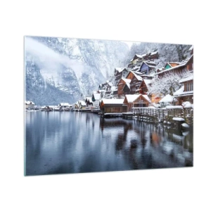 Quadro em vidro - Na decoração de inverno - 100x70 cm