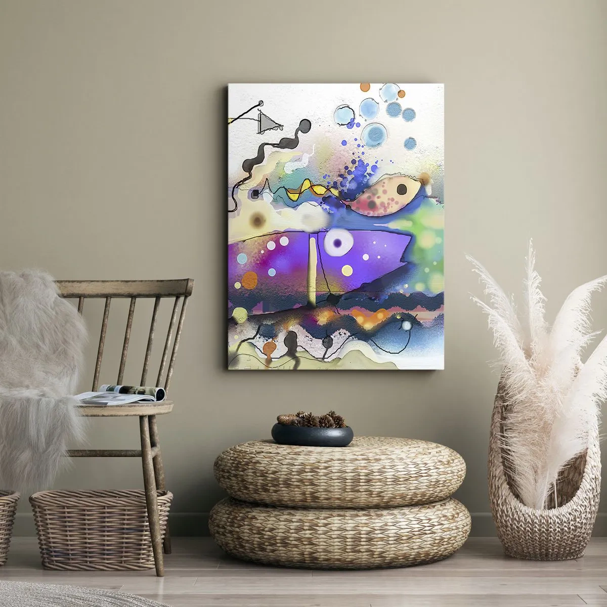 Quadro em tela - Sem palavras! - 45x80 cm