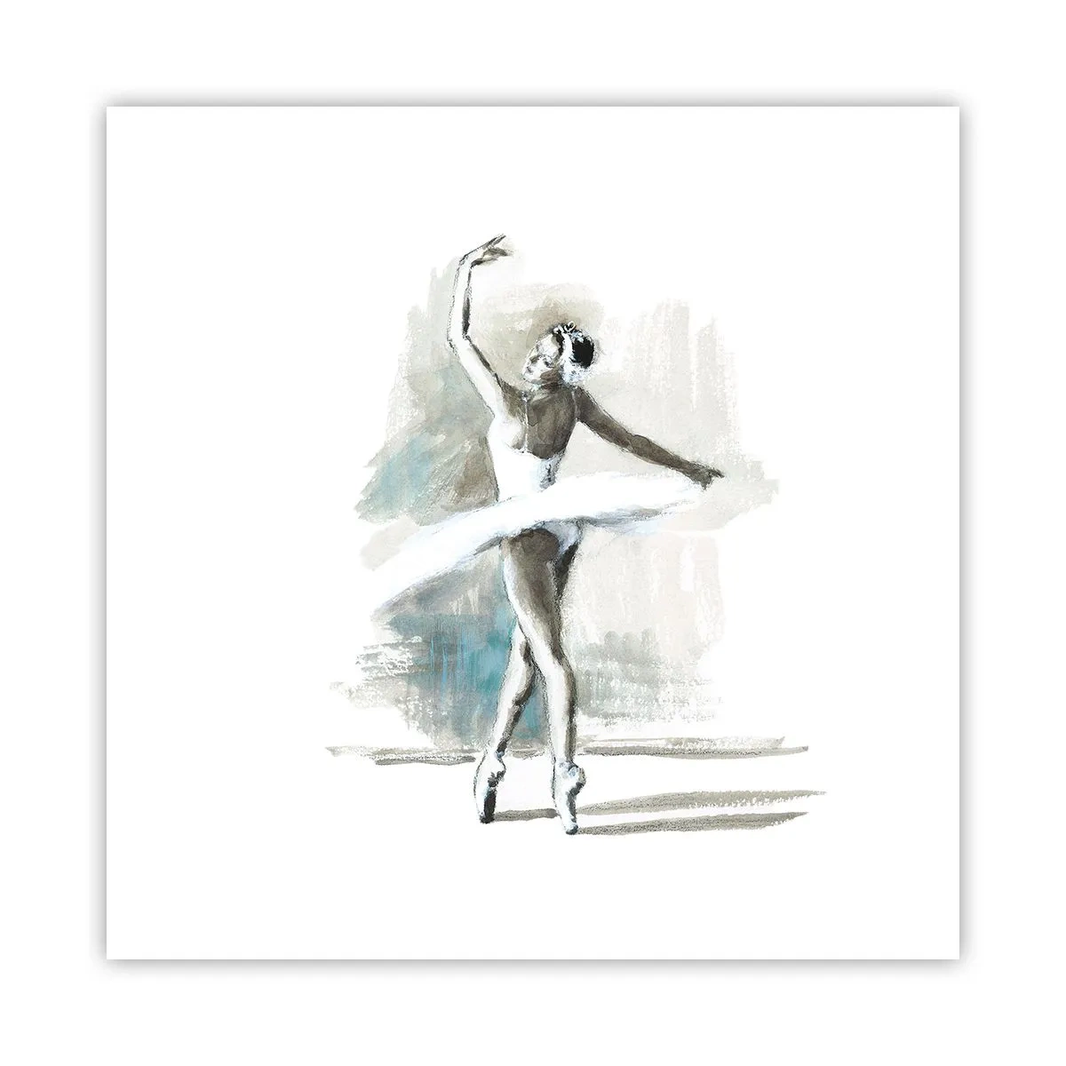 Pôster - Encantada num cisne - 50x50 cm