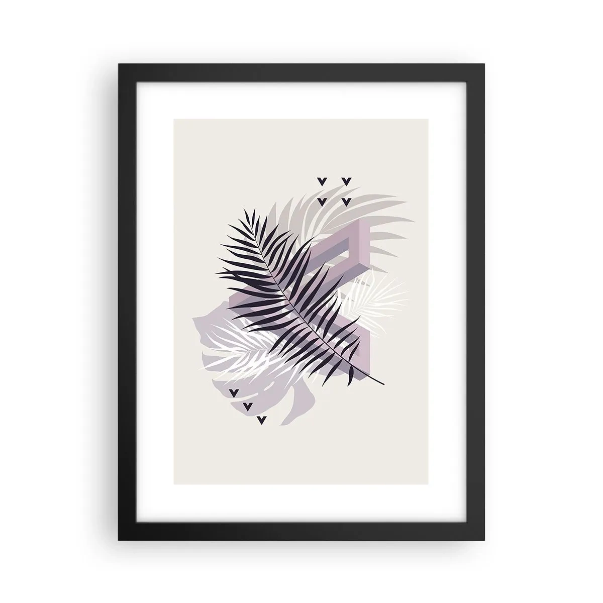 Pôster com moldura preta - A sombra de uma sombra - 30x40 cm