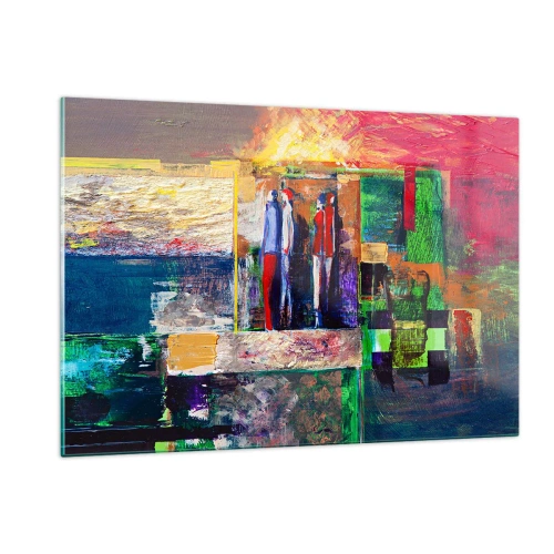 Quadro em vidro - Relacionamentos e emoções - 120x80 cm