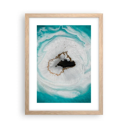 Pôster com moldura de carvalho claro - Penetrar no interior - 30x40 cm