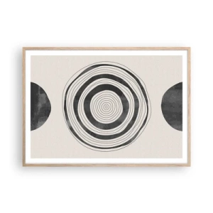 Pôster com moldura de carvalho claro - Importante é o que há no caminho - 100x70 cm