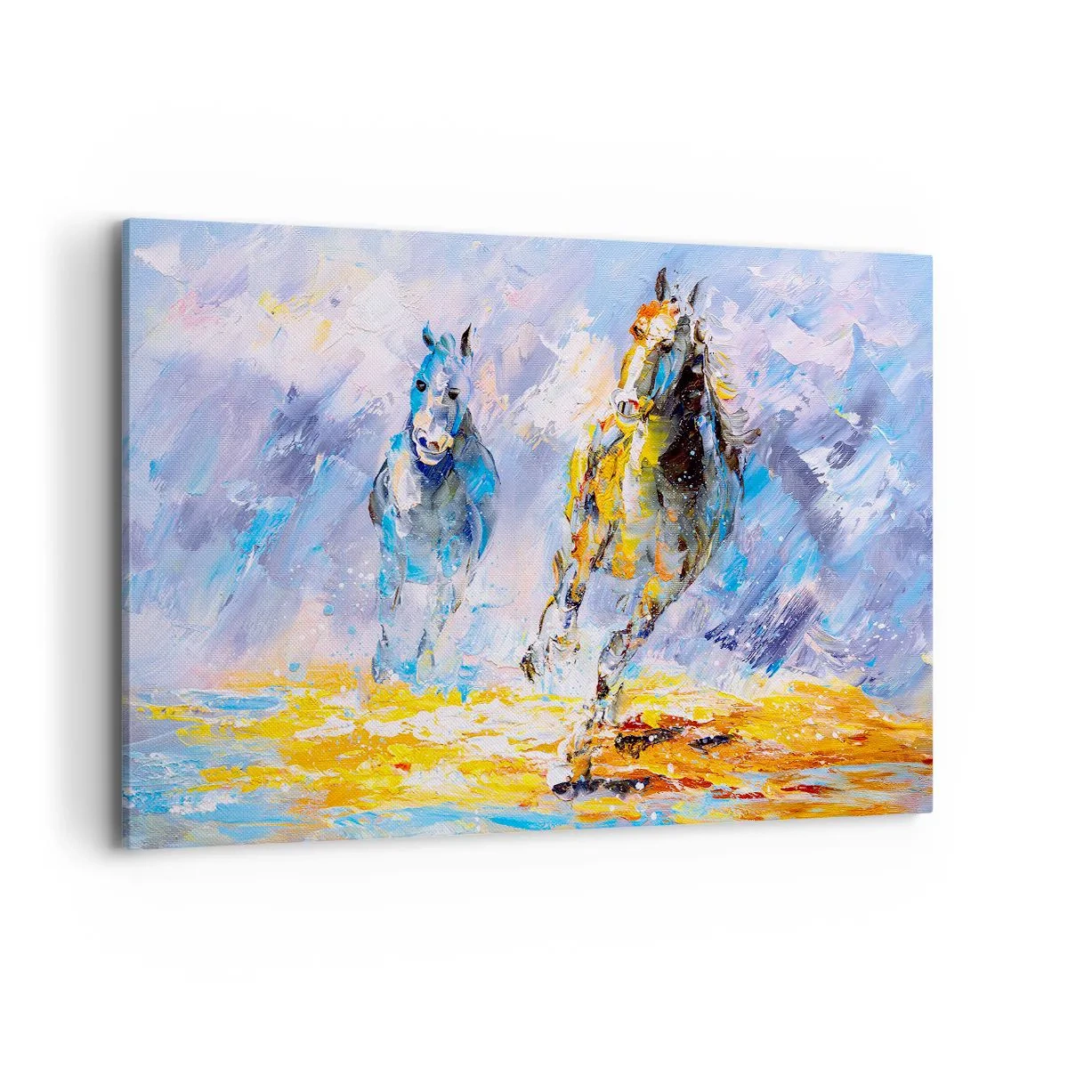 Quadro em tela - Galopando através do brilho - 120x80 cm