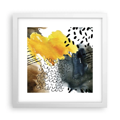 Pôster em moldura branca - Reunião dos elementos da natureza - 30x30 cm