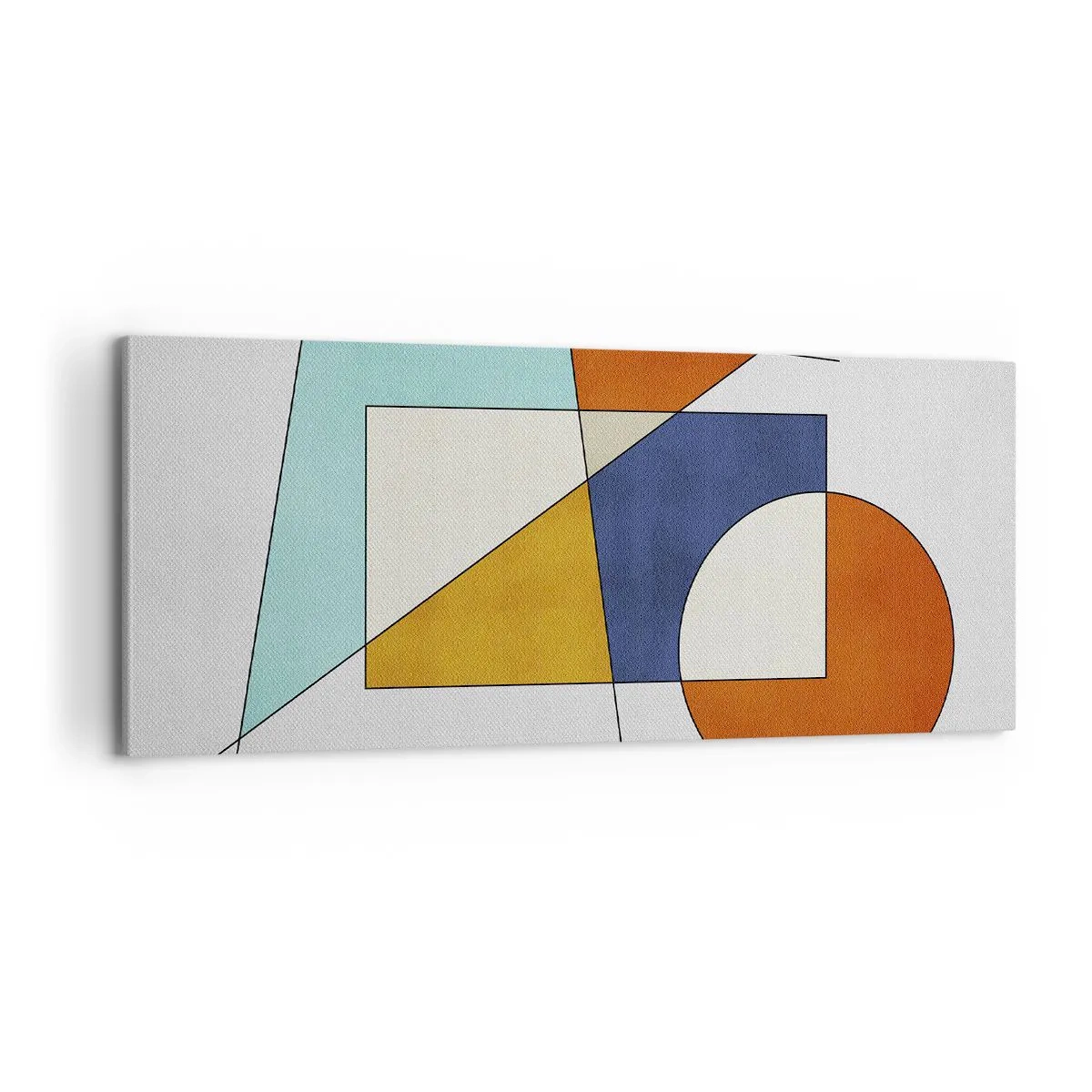 Quadro em tela - Abstração: diversão modernista - 100x40 cm