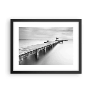 Pôster com moldura preta - Para longe - 40x30 cm