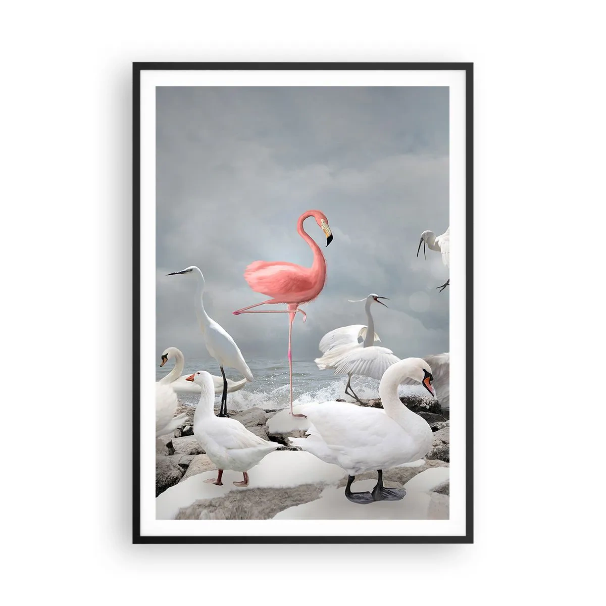 Pôster com moldura preta - Como vim parar aqui? - 70x100 cm