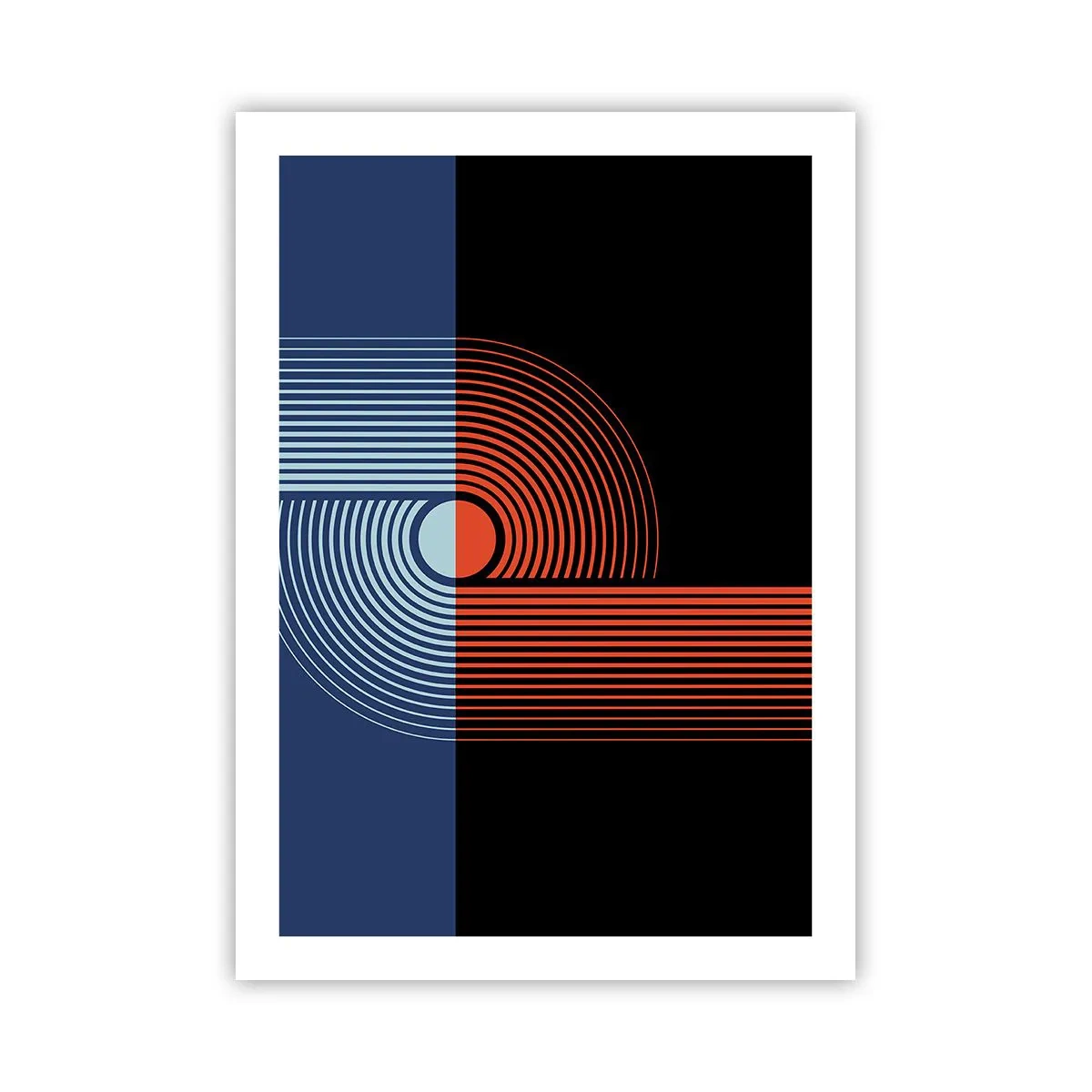 Pôster - Num abraço geométrico - 50x70 cm