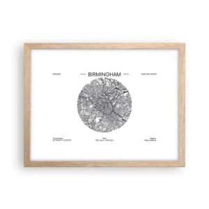 Pôster com moldura de carvalho claro - Anatomia de Birmingham - 40x30 cm