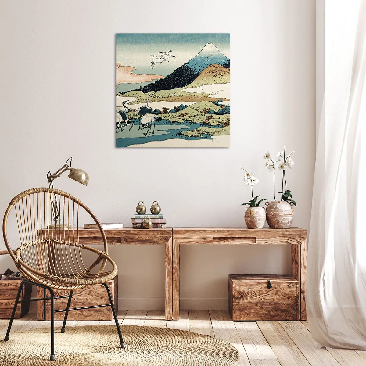Quadro em tela - No espírito japonês - 30x30 cm