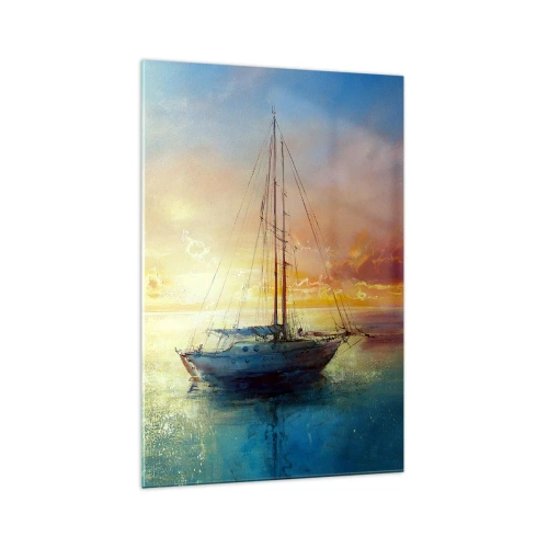 Quadro em vidro - Na baía dourada - 70x100 cm