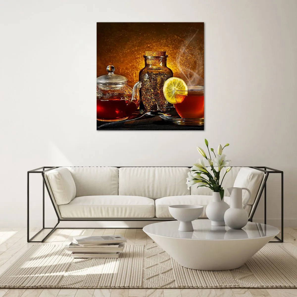 Quadro em vidro - Ao estilo dos mestres holandeses - 60x60 cm