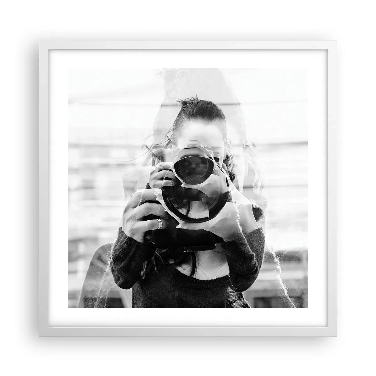 Pôster em moldura branca - Criador e material - 50x50 cm