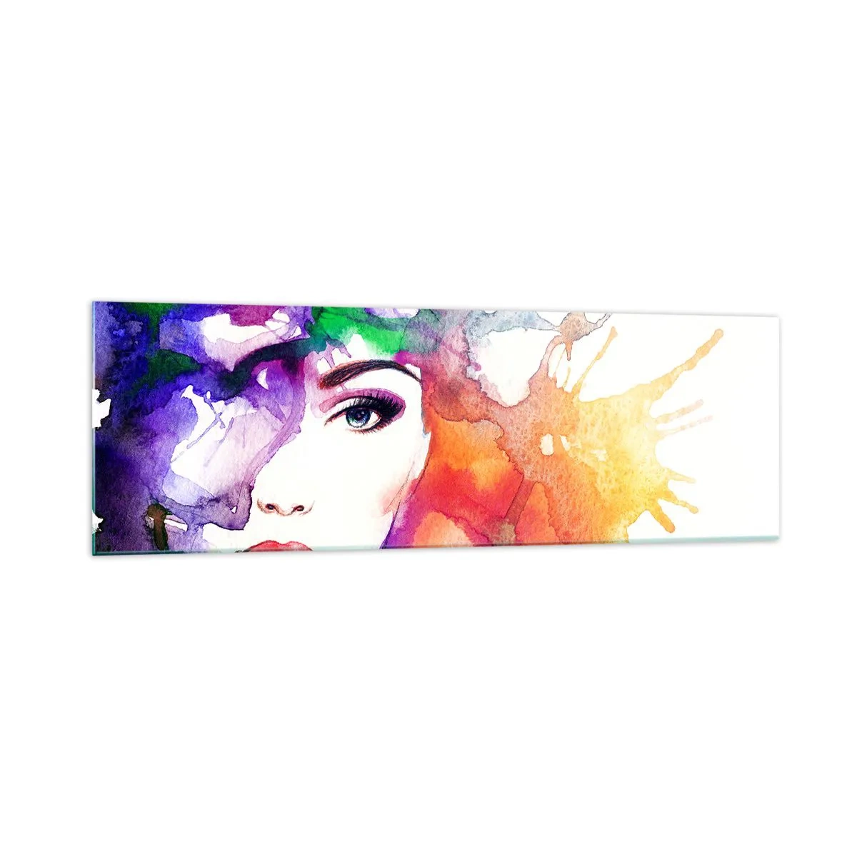 Quadro em vidro - Com a cabeça nas nuvens - 160x50 cm