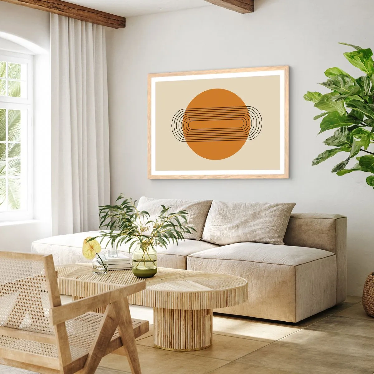 Pôster com moldura de carvalho claro - O plano perfeito - 70x50 cm