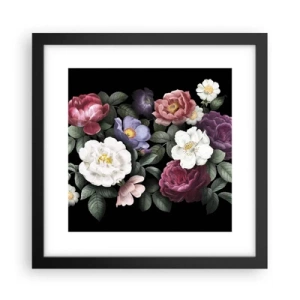 Pôster com moldura preta - Do jardim inglês - 30x30 cm