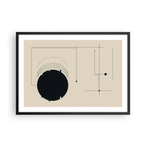 Pôster com moldura preta - Composição flexível e dinâmica - 70x50 cm