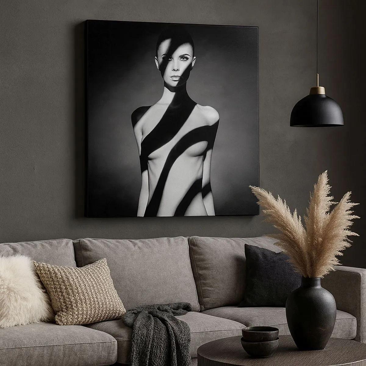 Quadro em tela - No brilho e na sombra - 30x30 cm