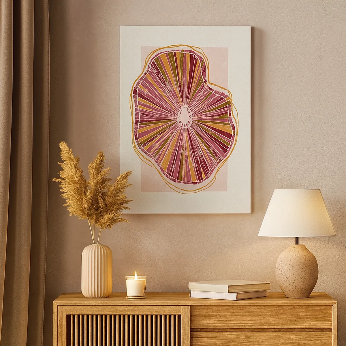 Quadro em tela - Abstração radiante - 50x70 cm