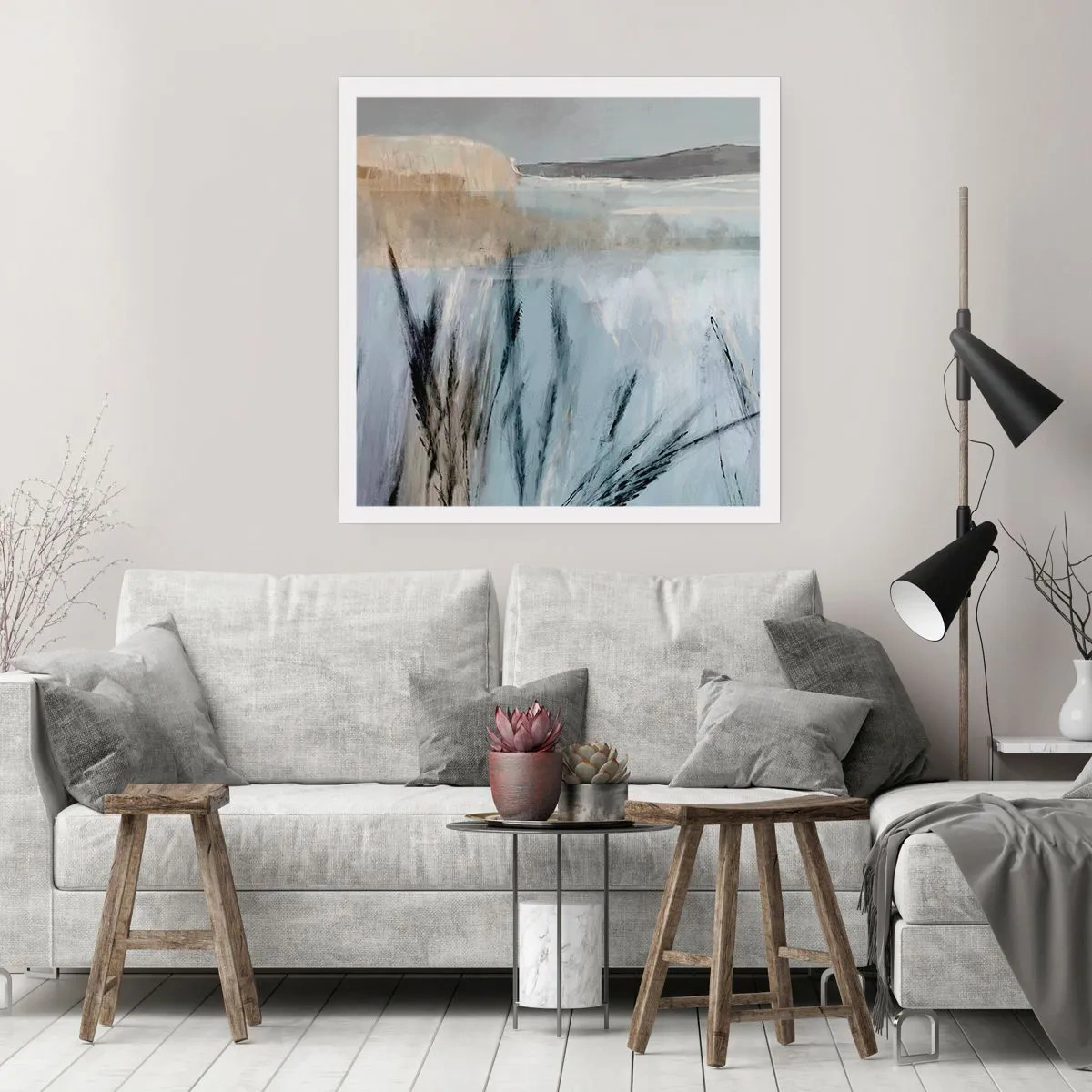 Pôster - Campos de inverno - 30x30 cm