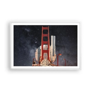 Pôster em moldura branca - Sempre no centro - 91x61 cm