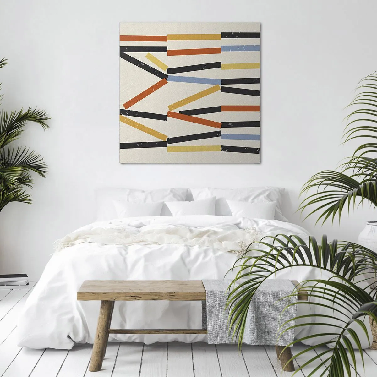 Quadro em tela - Composição ao nível - 30x30 cm