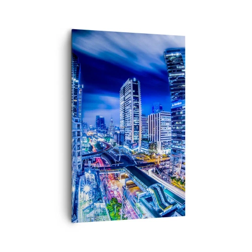 Quadro em tela - Ritmos da cidade noturna - 80x120 cm