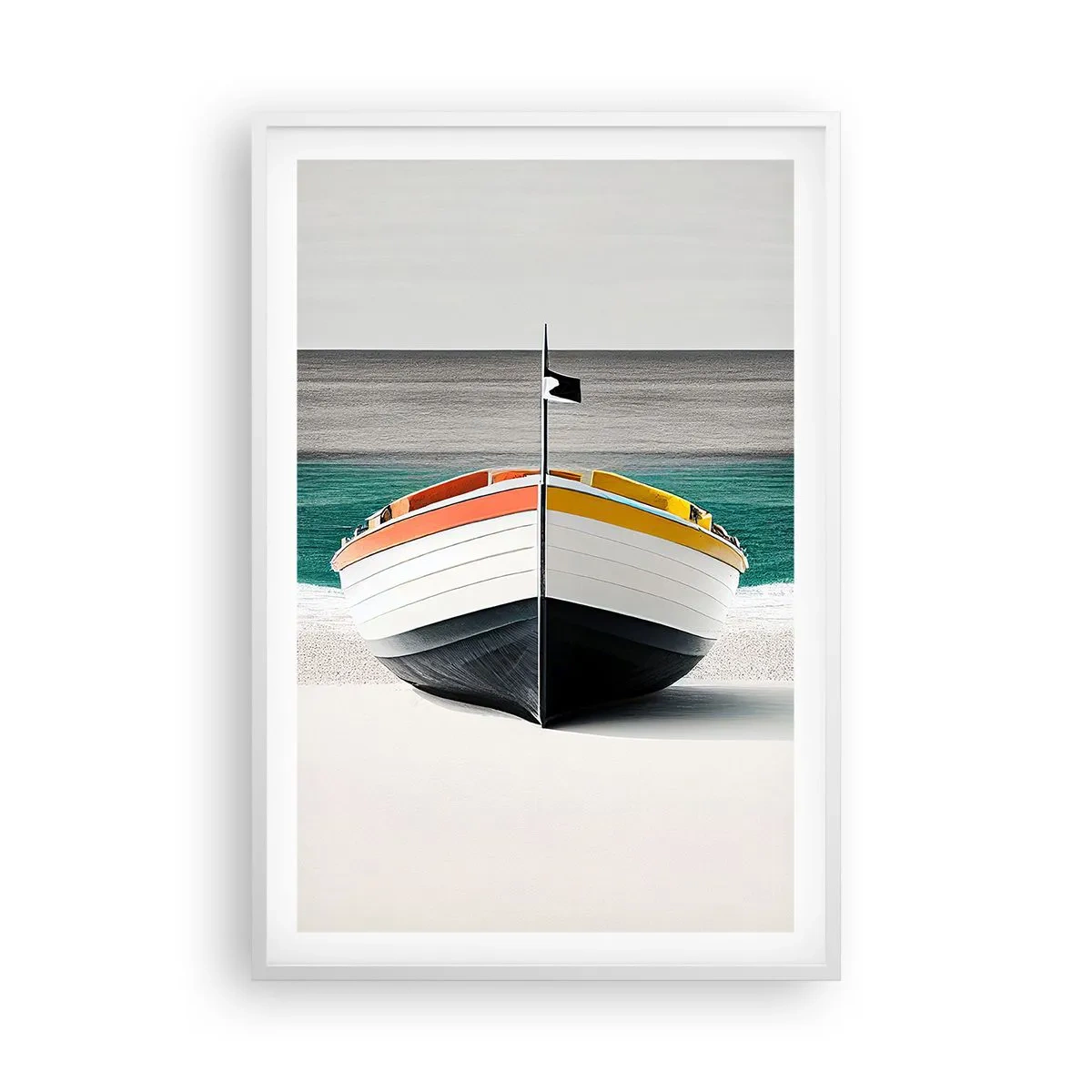 Pôster em moldura branca - No seu lugar - 61x91 cm