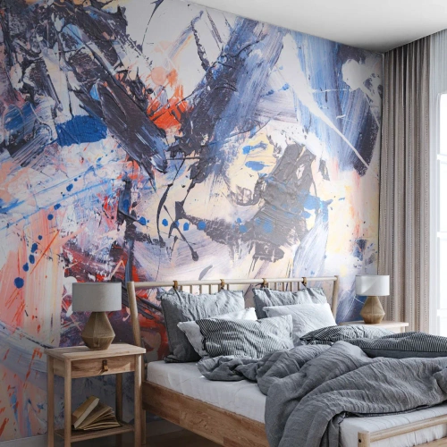 Papel de Parede Premium Canvas - Dança louca da abstração - Abstração, Pedaço, Pintura - 250x175 cm