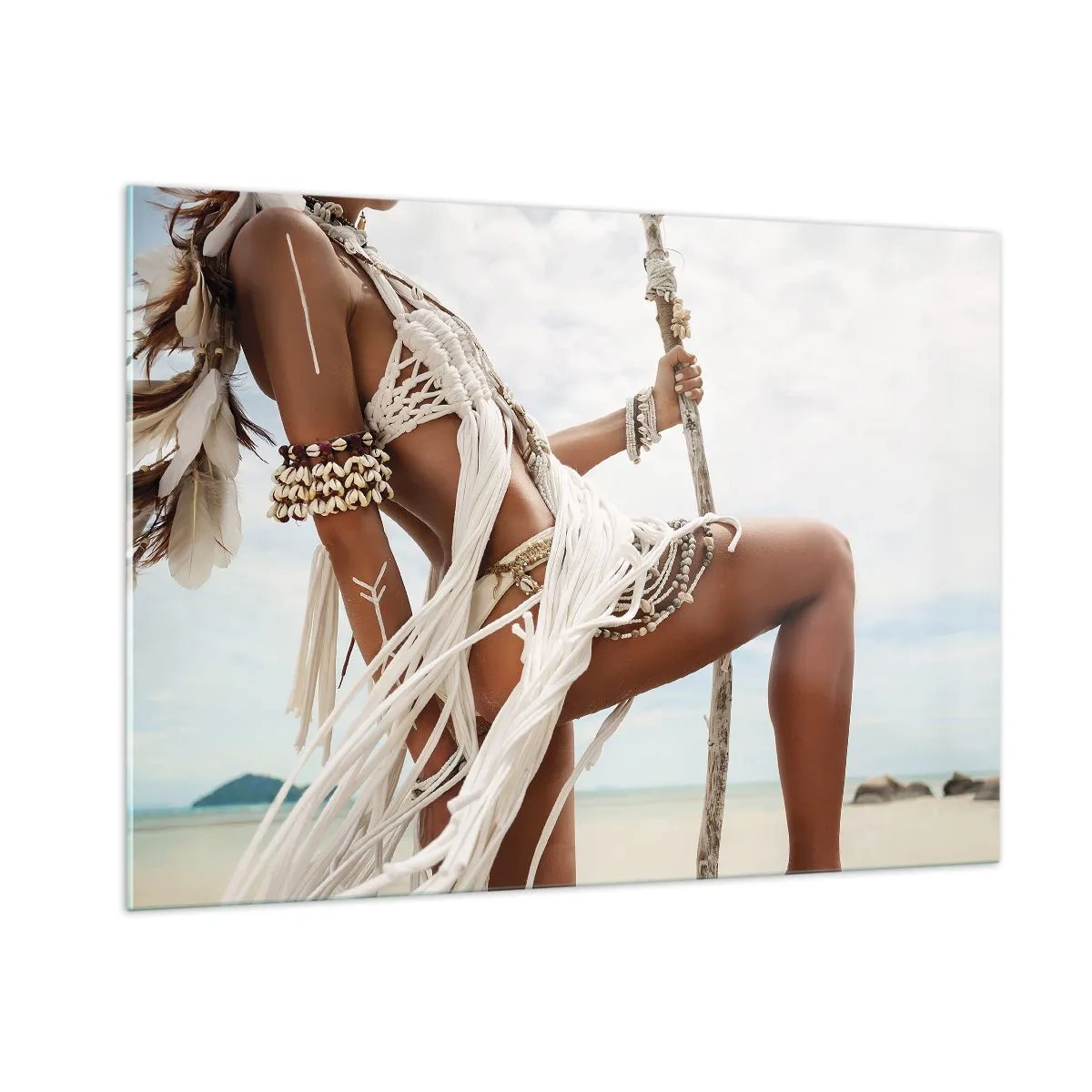 Quadro em vidro - Sacerdotisa do Sol - 100x70 cm