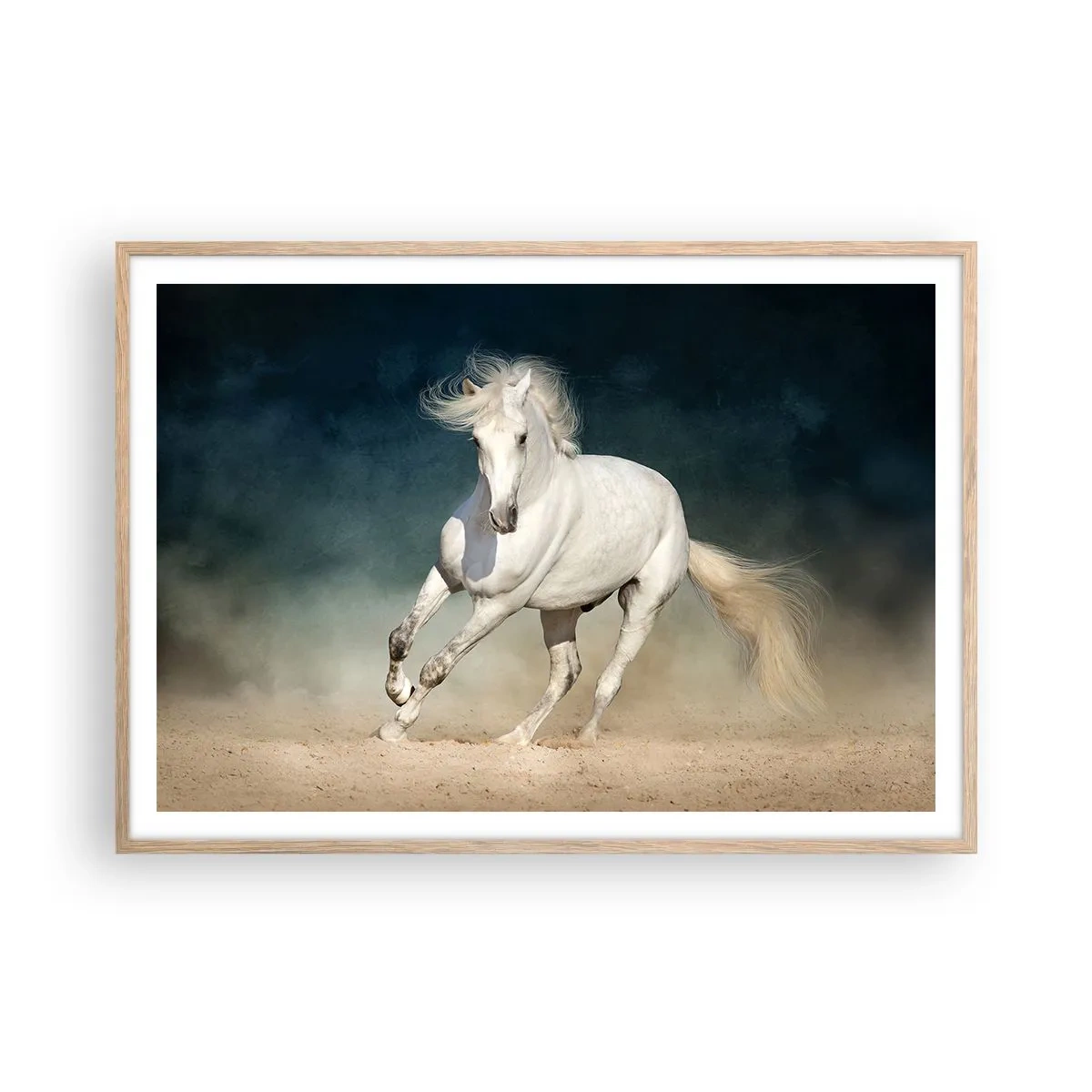 Pôster com moldura de carvalho claro - Liberdade em seu estado puro - 100x70 cm