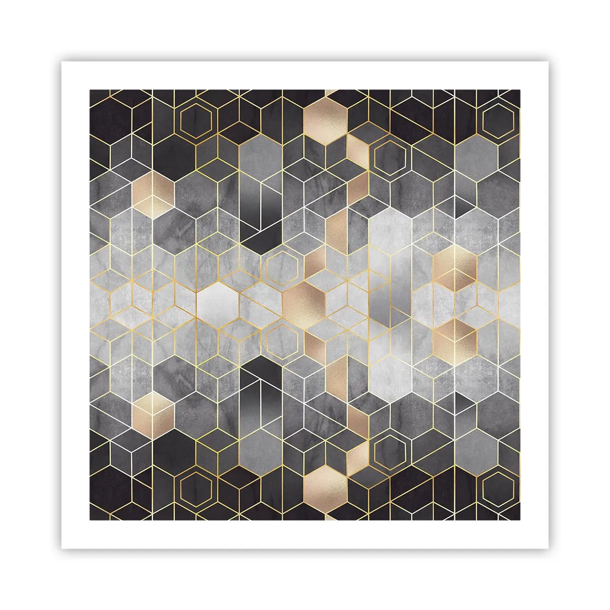 Pôster - Composição do diamante - 60x60 cm