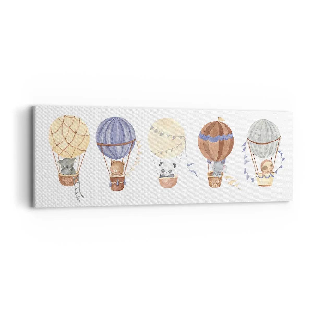 Quadro em tela - Amigos em movimento - 90x30 cm