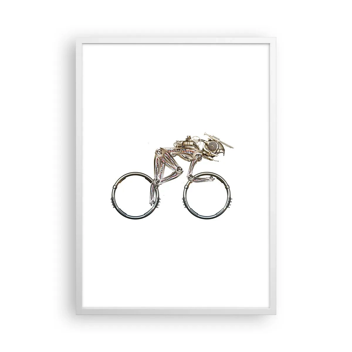 Pôster em moldura branca - Uma ótima máquina - 50x70 cm